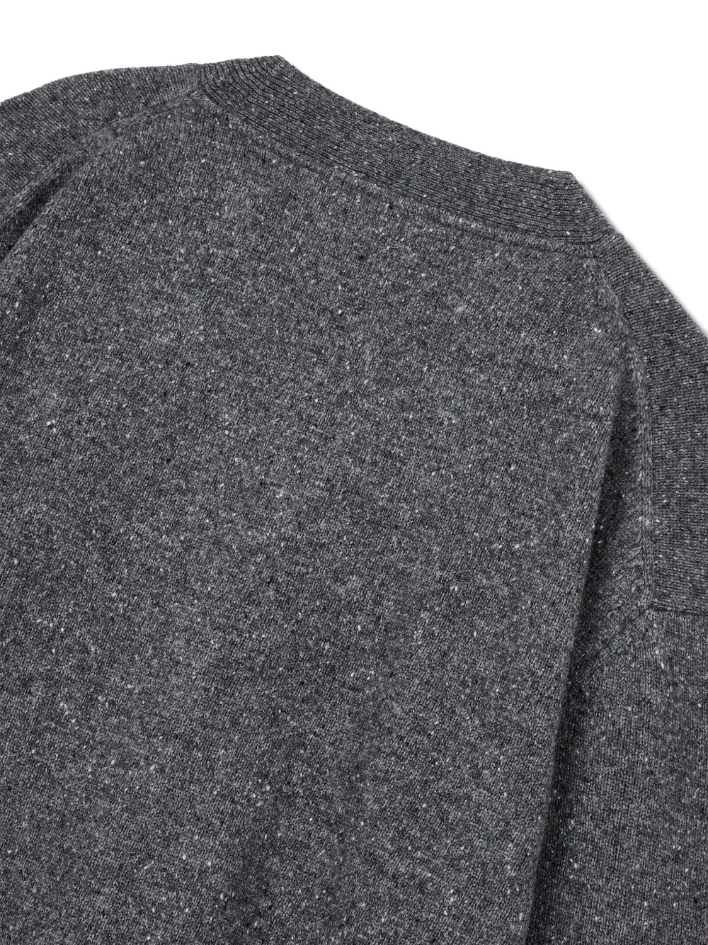 Studio Tomboy Speckle-knit Button Cardigan In Gray
