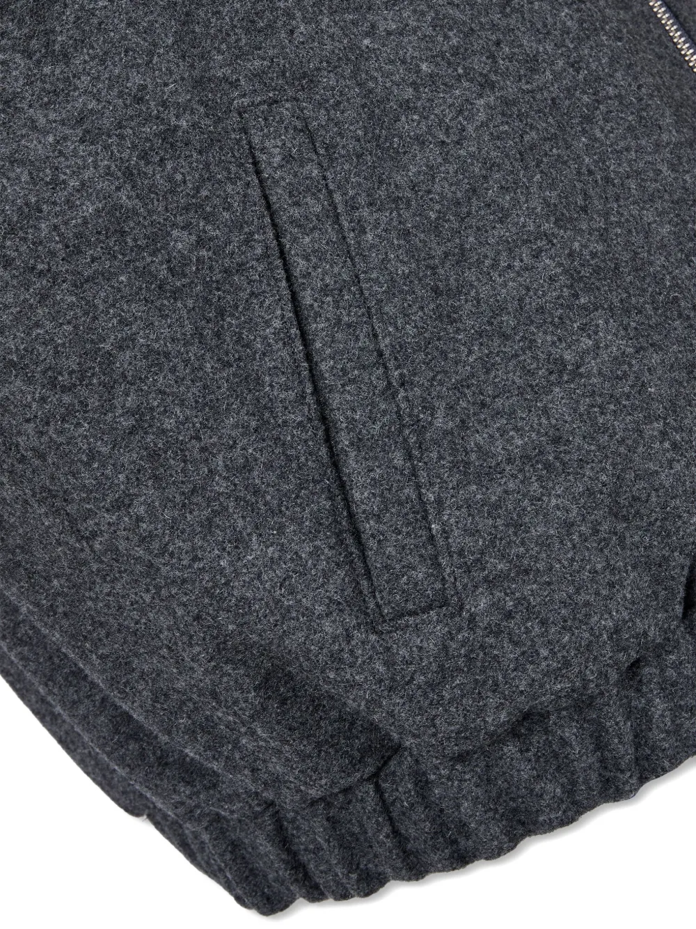 Studio Tomboy Chest-pocket Zip-up Jacket In Gray