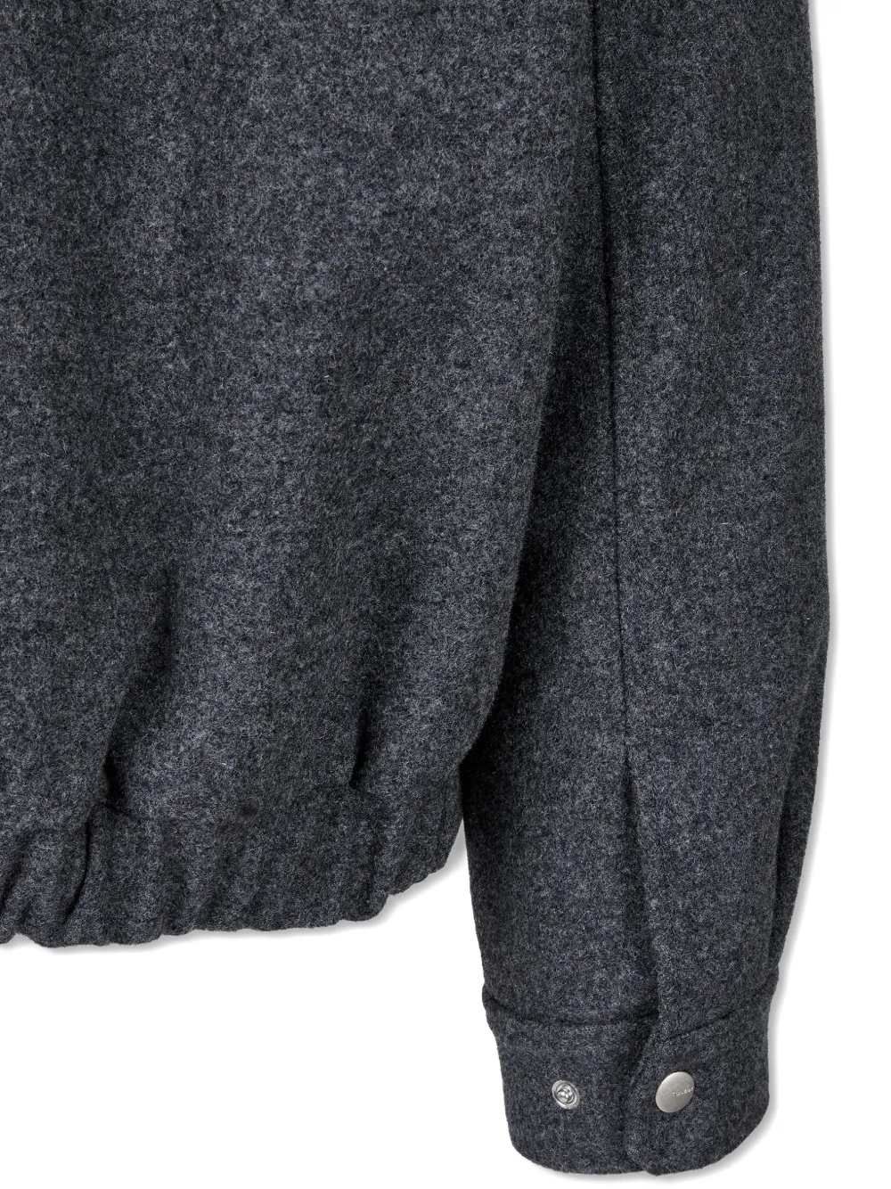 Studio Tomboy Chest-pocket Zip-up Jacket In Gray