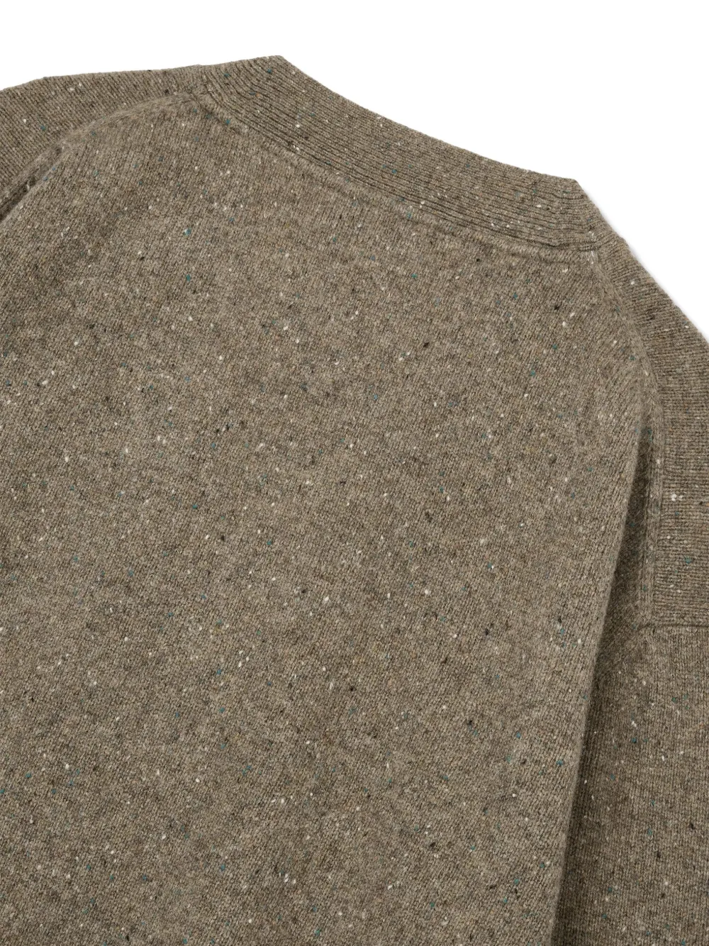 Studio Tomboy Speckle-knit Buttoned Cardigan In Green