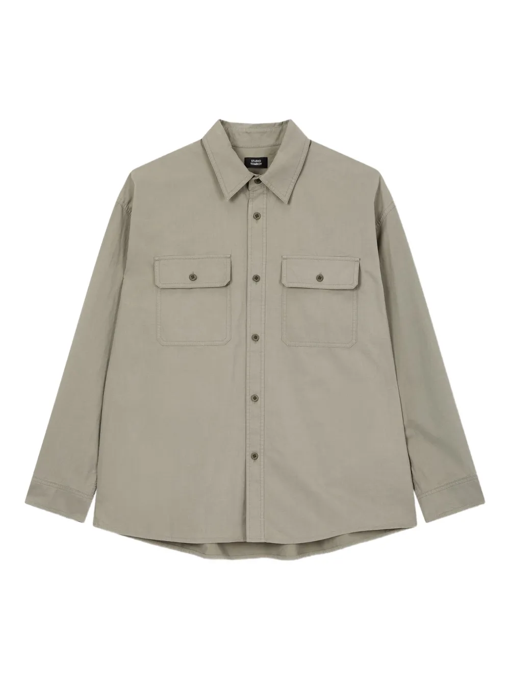 STUDIO TOMBOY flap-pocket shirt | Green | Image 1
