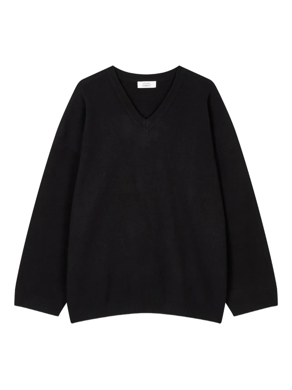 STUDIO TOMBOY v-neck sweater | Black | Image 1