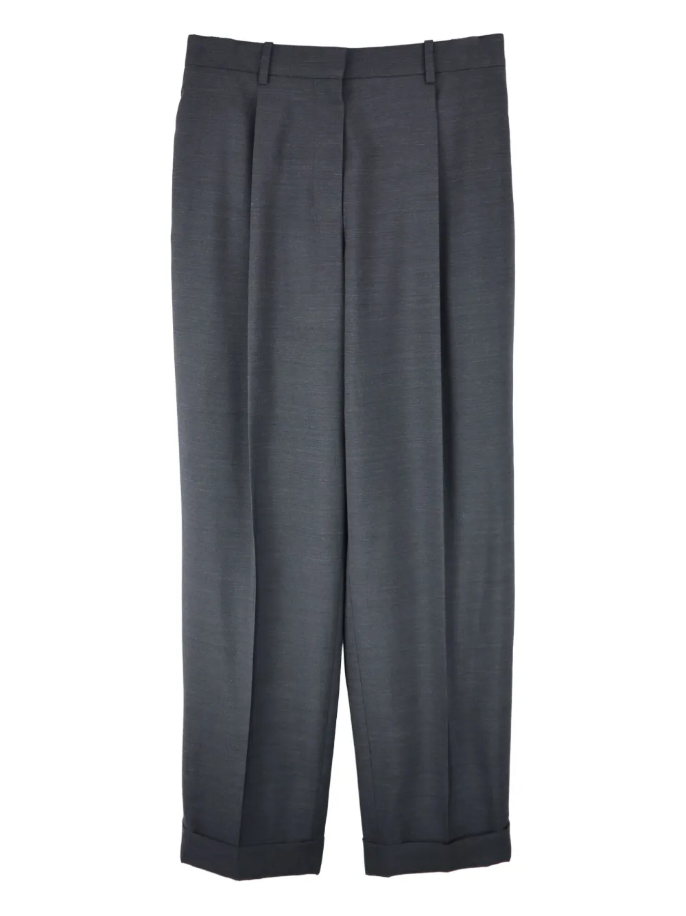 The Row Tor Pleated-cuffed Trousers In Blue