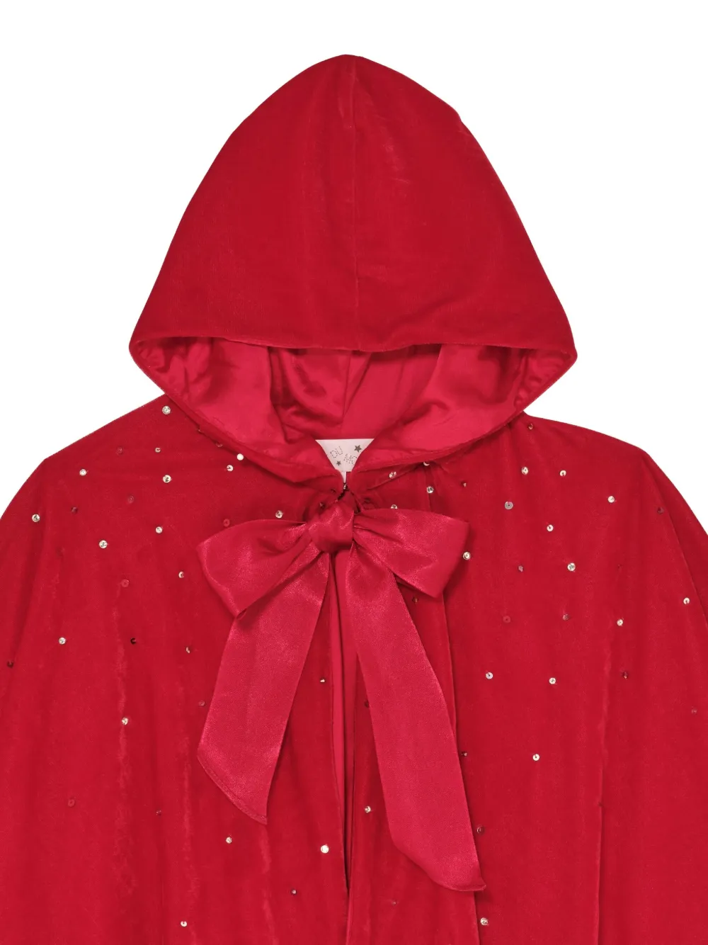 Tutu Du Monde sequin-embellished hooded cape Rood