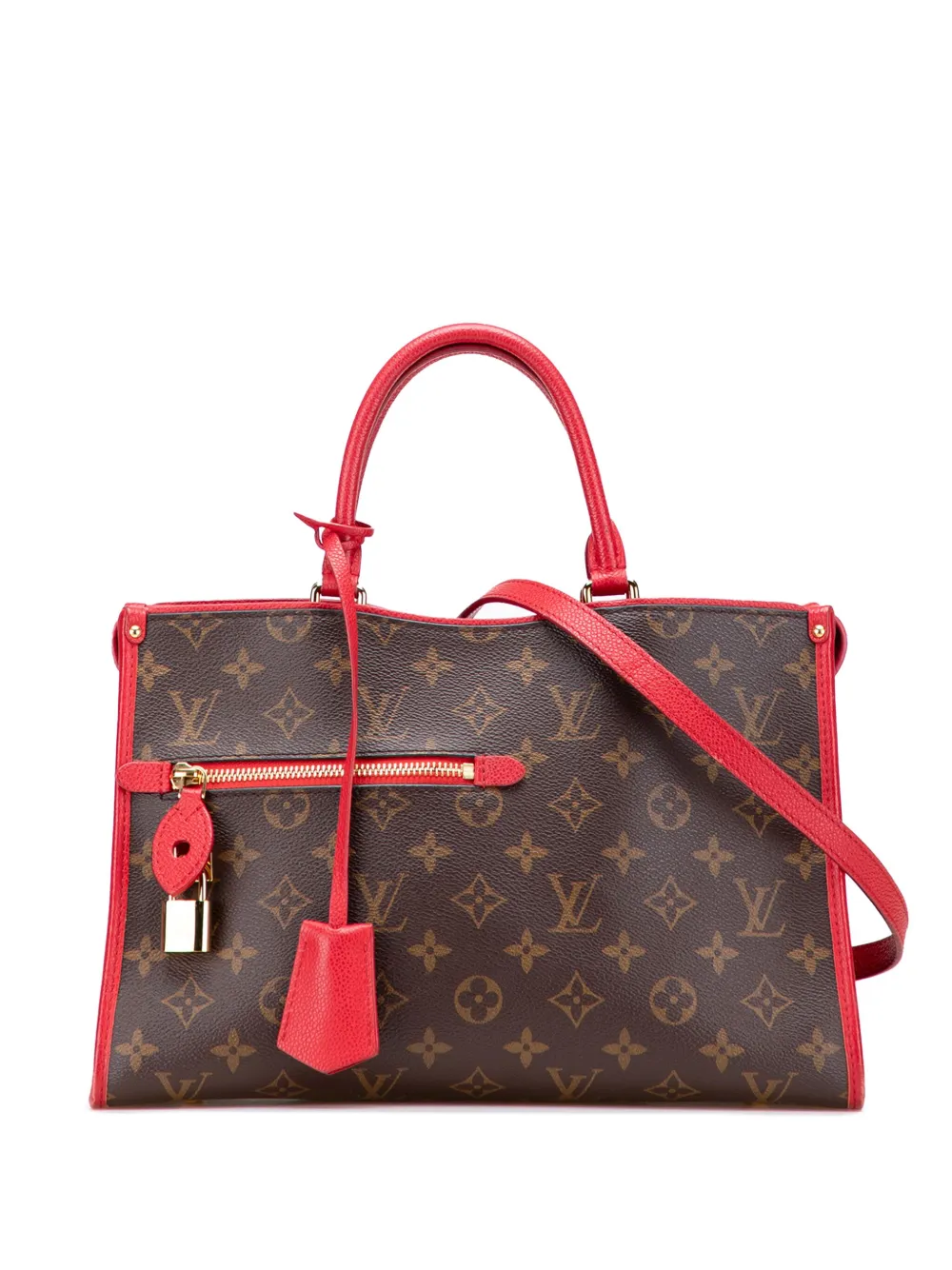 Pre-owned Louis Vuitton 2017 Monogram Popincourt Pm Satchel In Brown