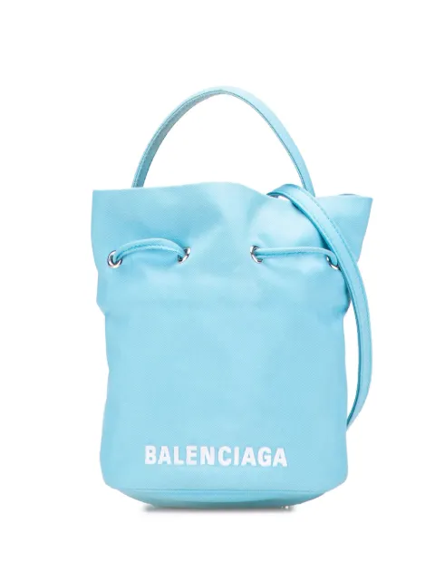 Balenciaga Pre-Owned bolso bombonera Recycled Sport Nylon Embroidered Logo Wheel 2021-2025