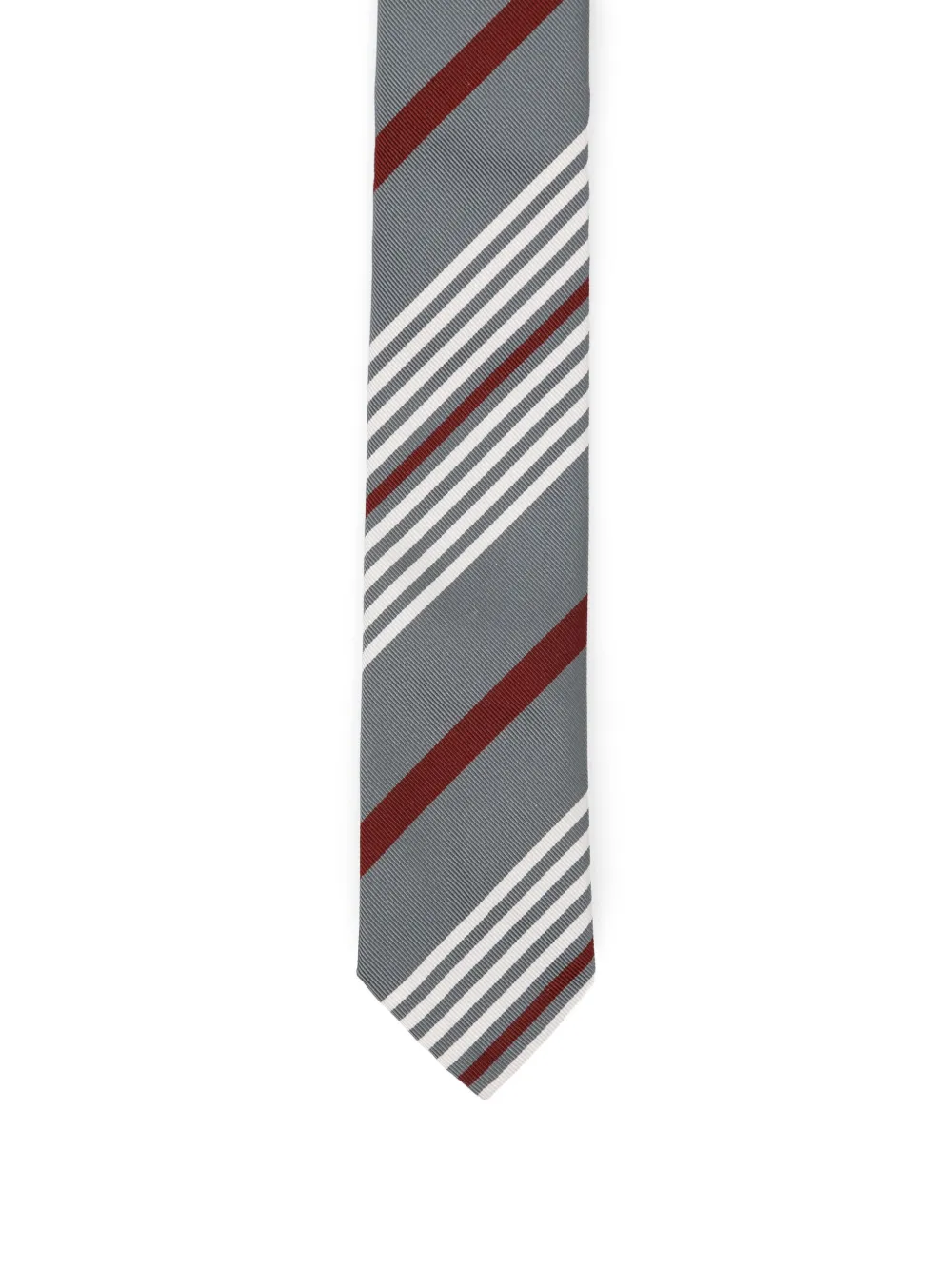 Thom Browne Gestreepte stropdas Grijs