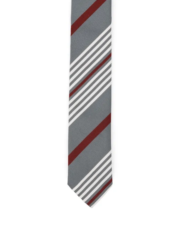 Thom Browne ストライプ ネクタイ | グレー | FARFETCH JP