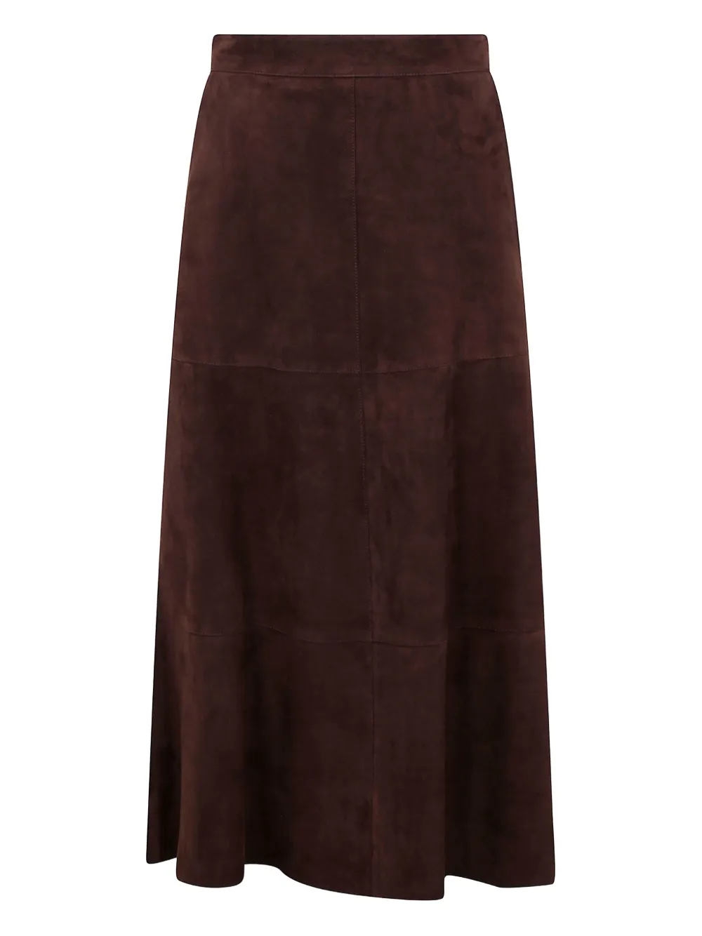 Seventy suede paneled midi skirt | Brown | Image 1