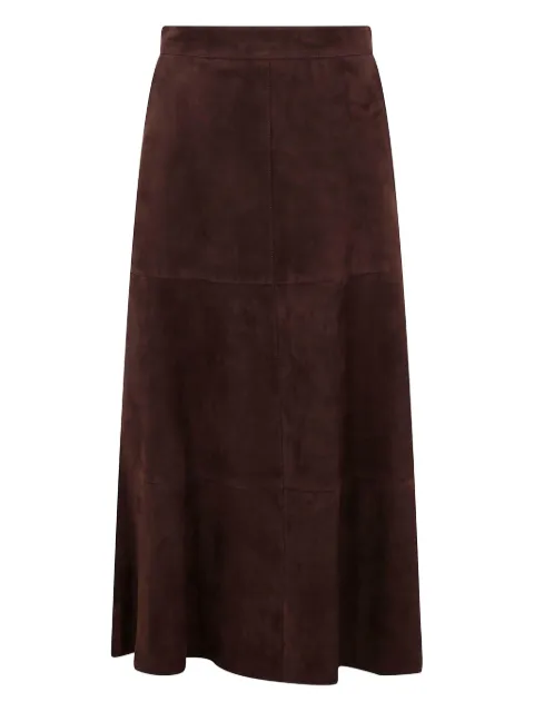 Seventy suede paneled midi skirt