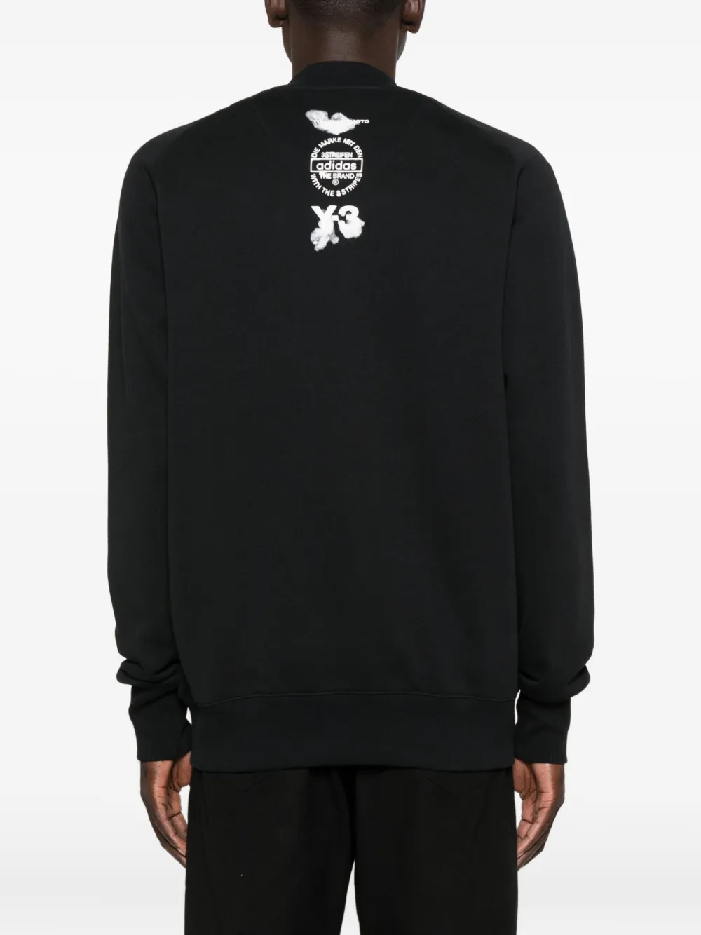 Y-3 FT Track sweater met geribbelde manchetten en rits Zwart