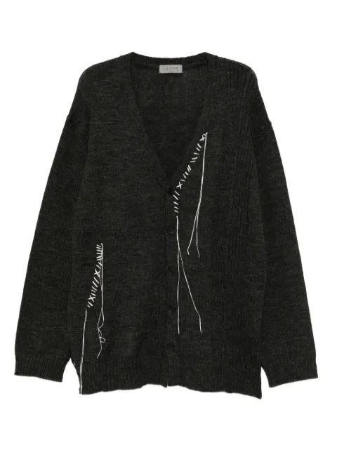 Yohji Yamamoto 5G1P-embroidered cardigan