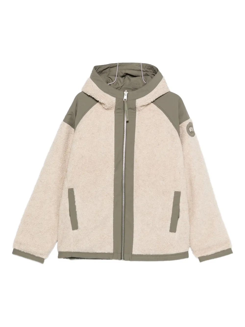 Canada Goose Alberni Reversible Fleece Bomber In Neutral