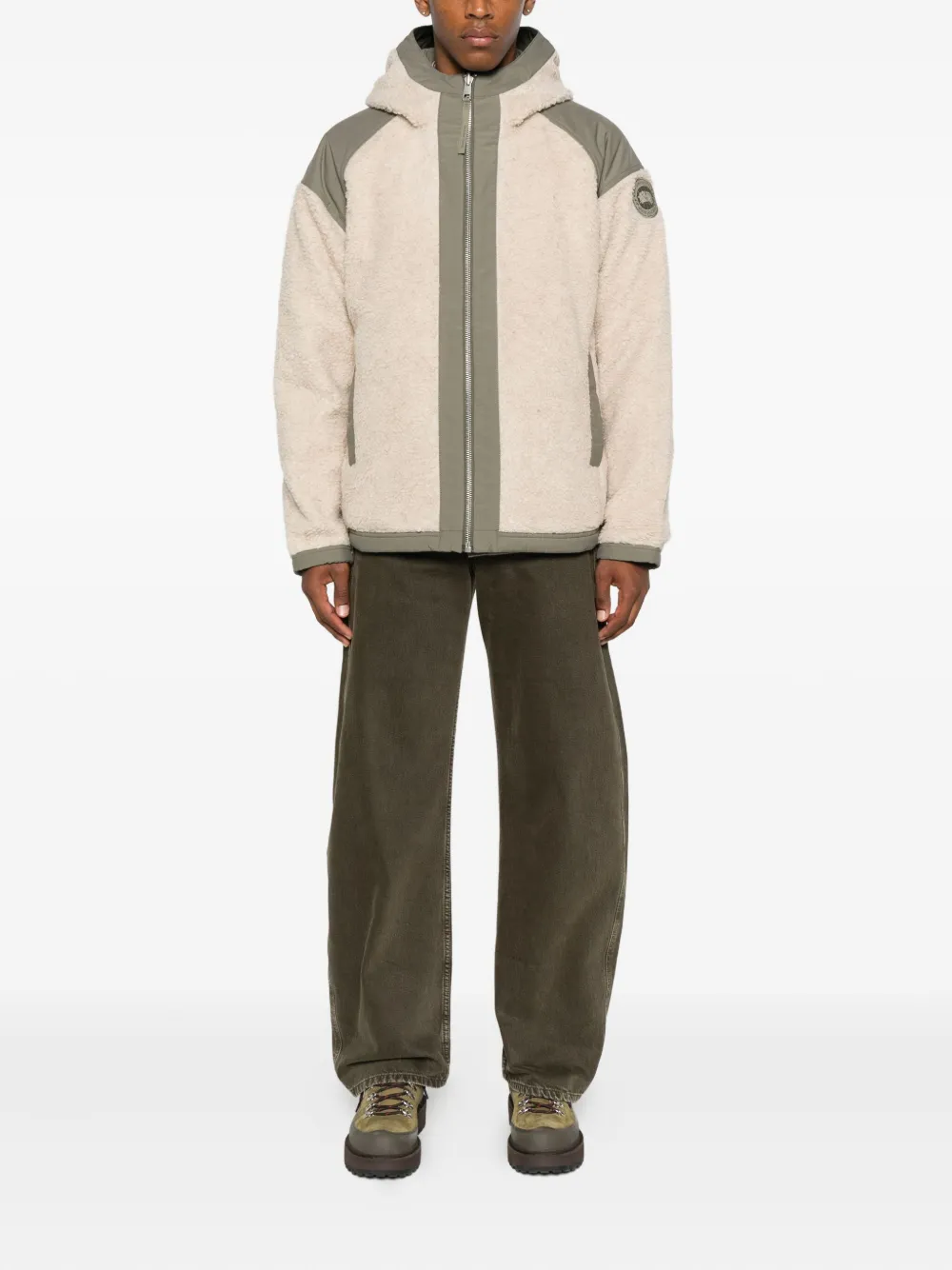 Canada Goose Alberni Reversible Fleece Bomber In Neutral