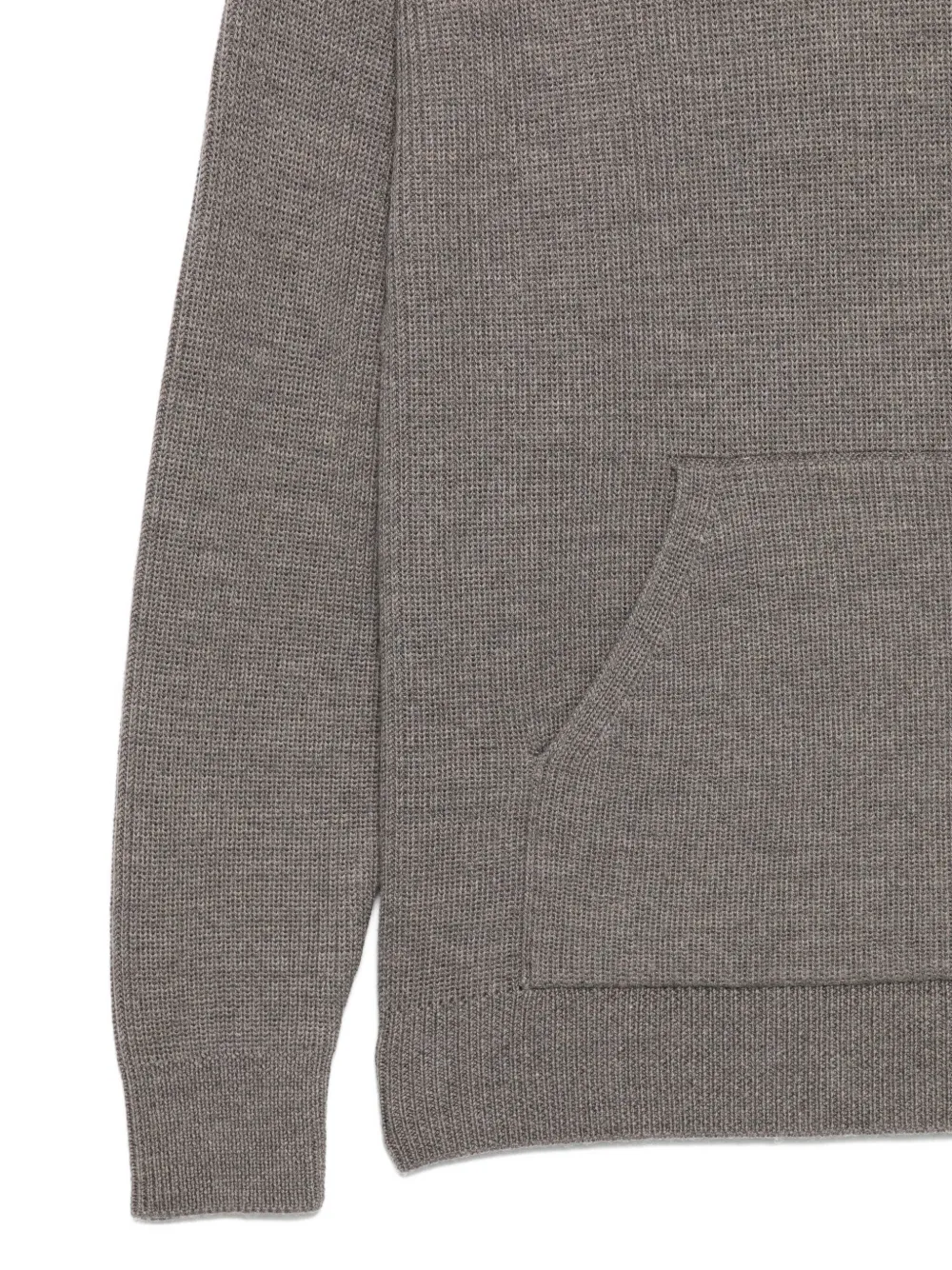 Barena Venezia Wool Long-sleeve Hoodie In Brown