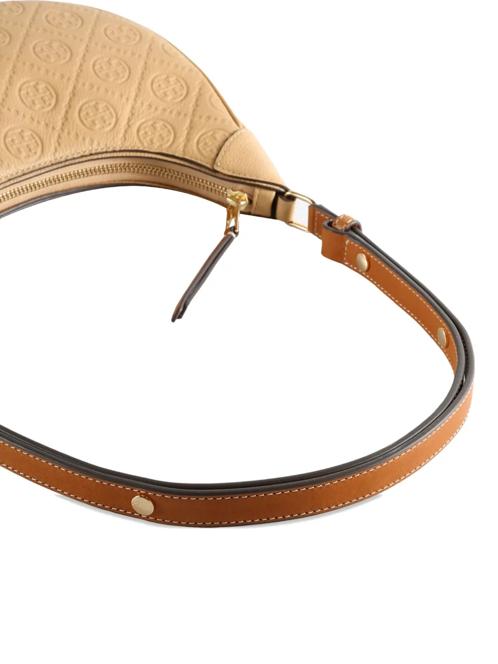 Tory Burch T-monogram Half-moon Shoulder Bag In Yellow
