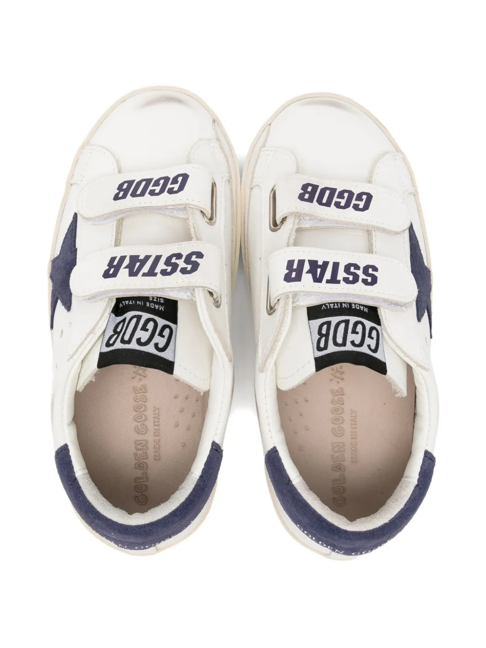 Golden Goose Star-embellished Velcro Trainers In White