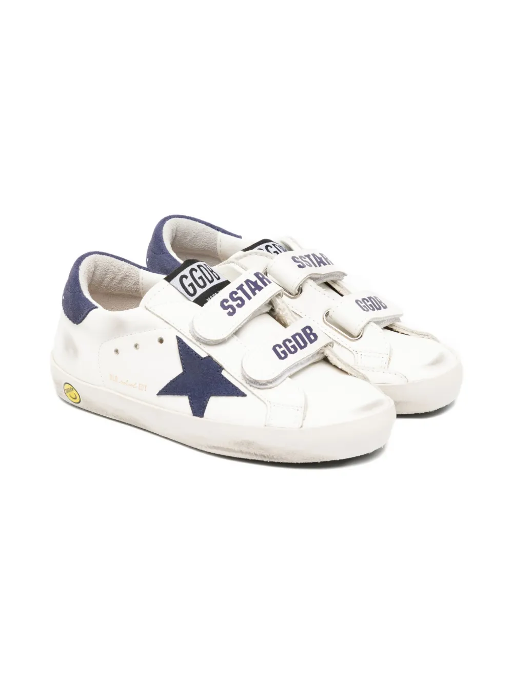 Golden Goose Kids' Star-embellished Velcro Trainers In White