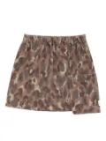 Douuod Kids Victory Spotted skirt - Brown