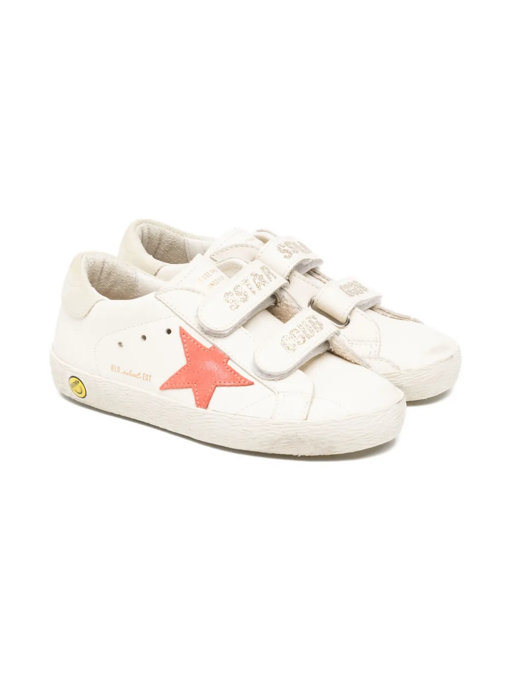 Golden Goose Kids' Star-embellished Velcro Trainers In White