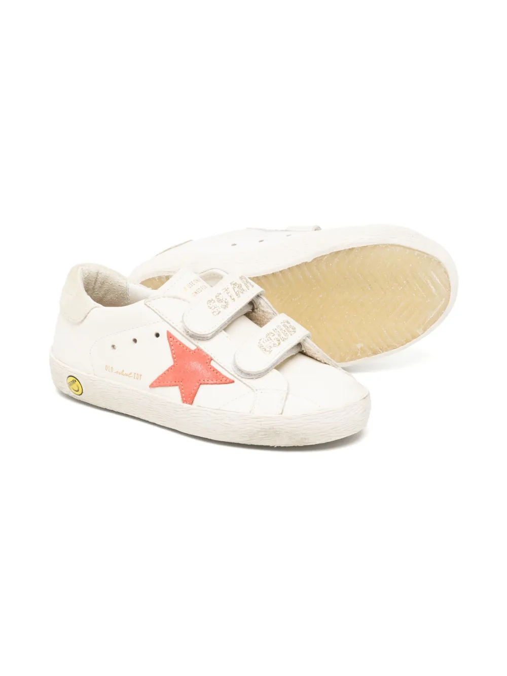 Golden Goose Kids Sneakers verfraaid met sterren en klittenband Beige