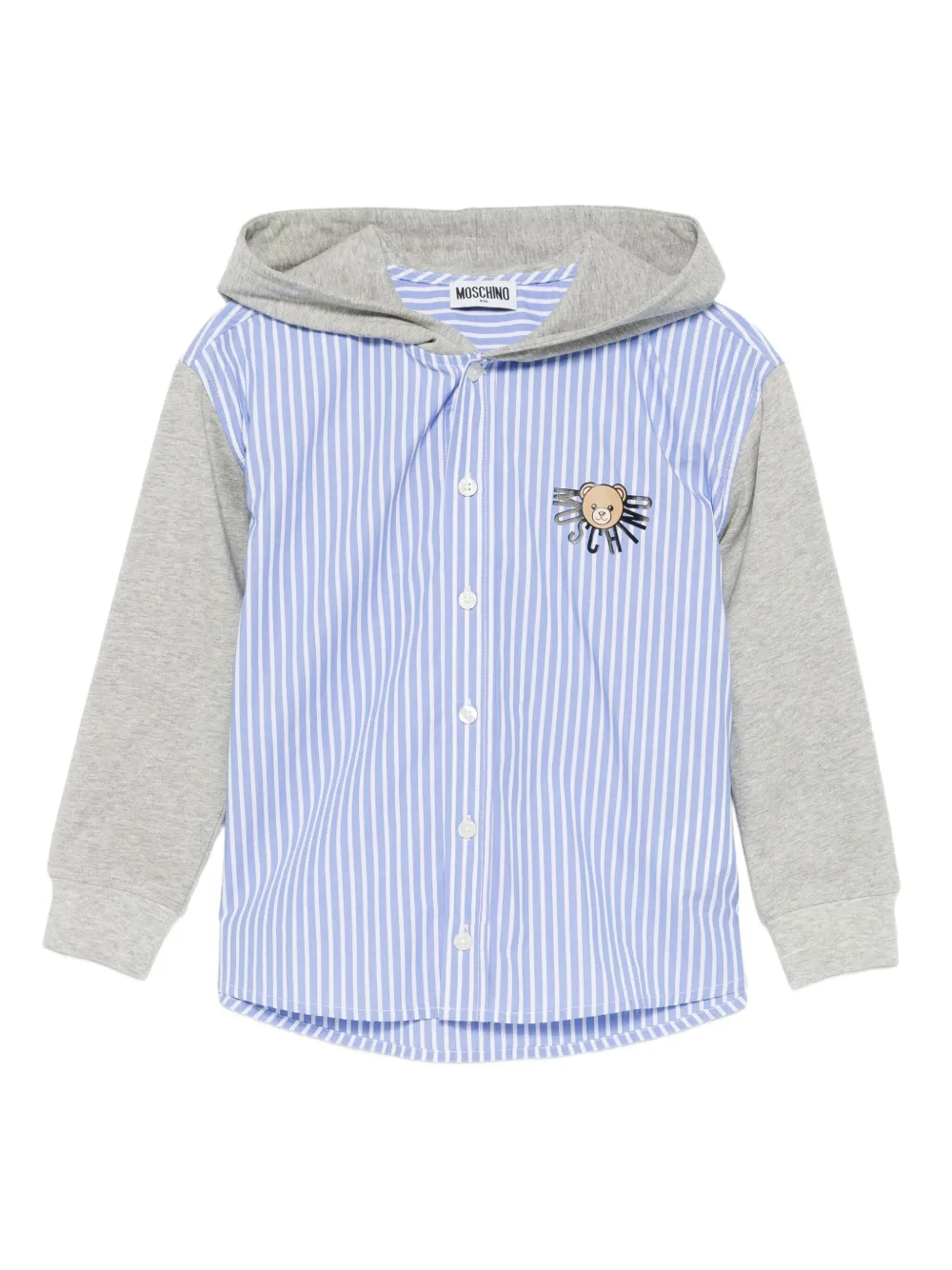 Moschino Kids logo-print top - Blu