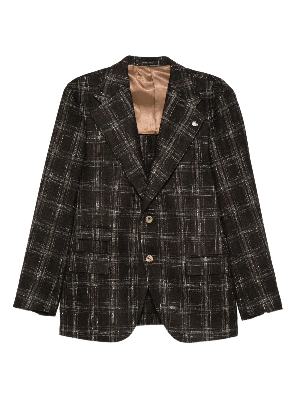 Gabriele Pasini Checked Long-sleeve Jacket In Black