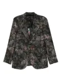 Gabriele Pasini floral-pattern cotton blazer - Black