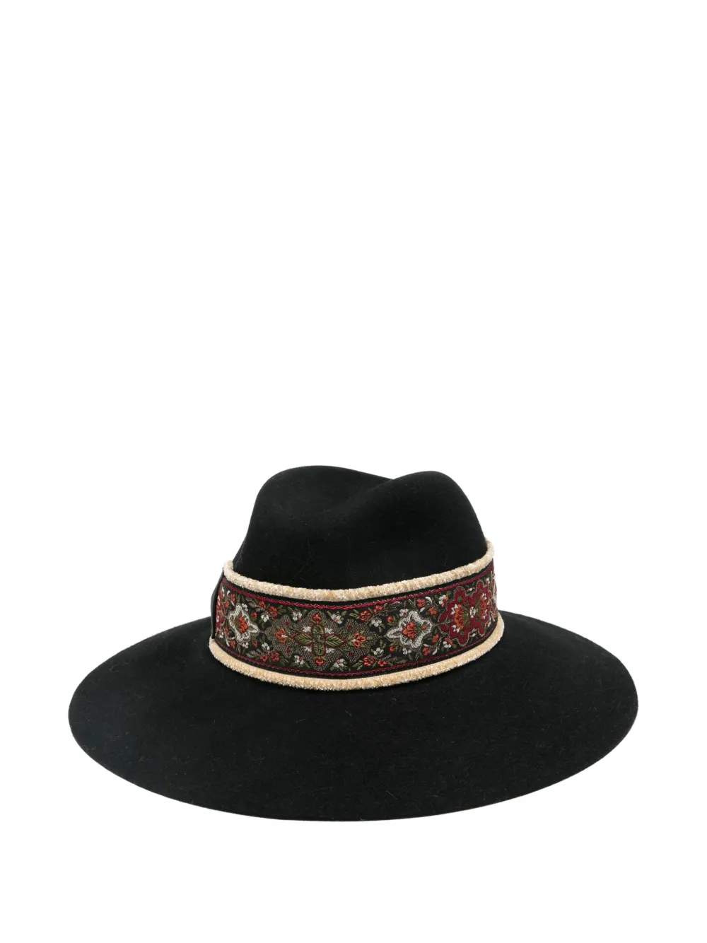 Borsalino Hut embroidered-band wool hat | Black | Image 1