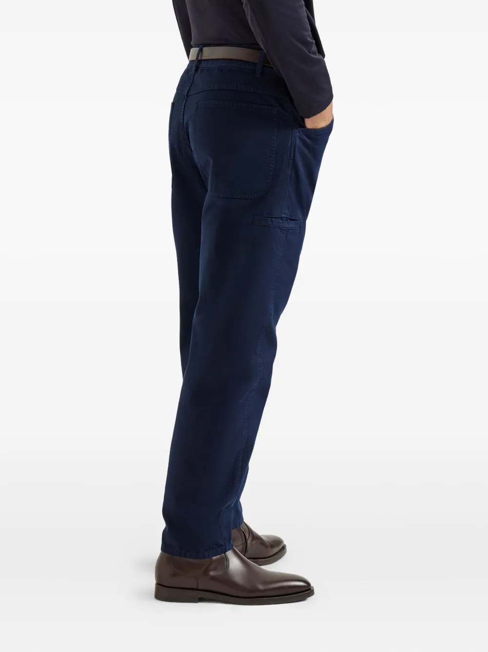 Brunello Cucinelli pocket gabardine trousers Blauw