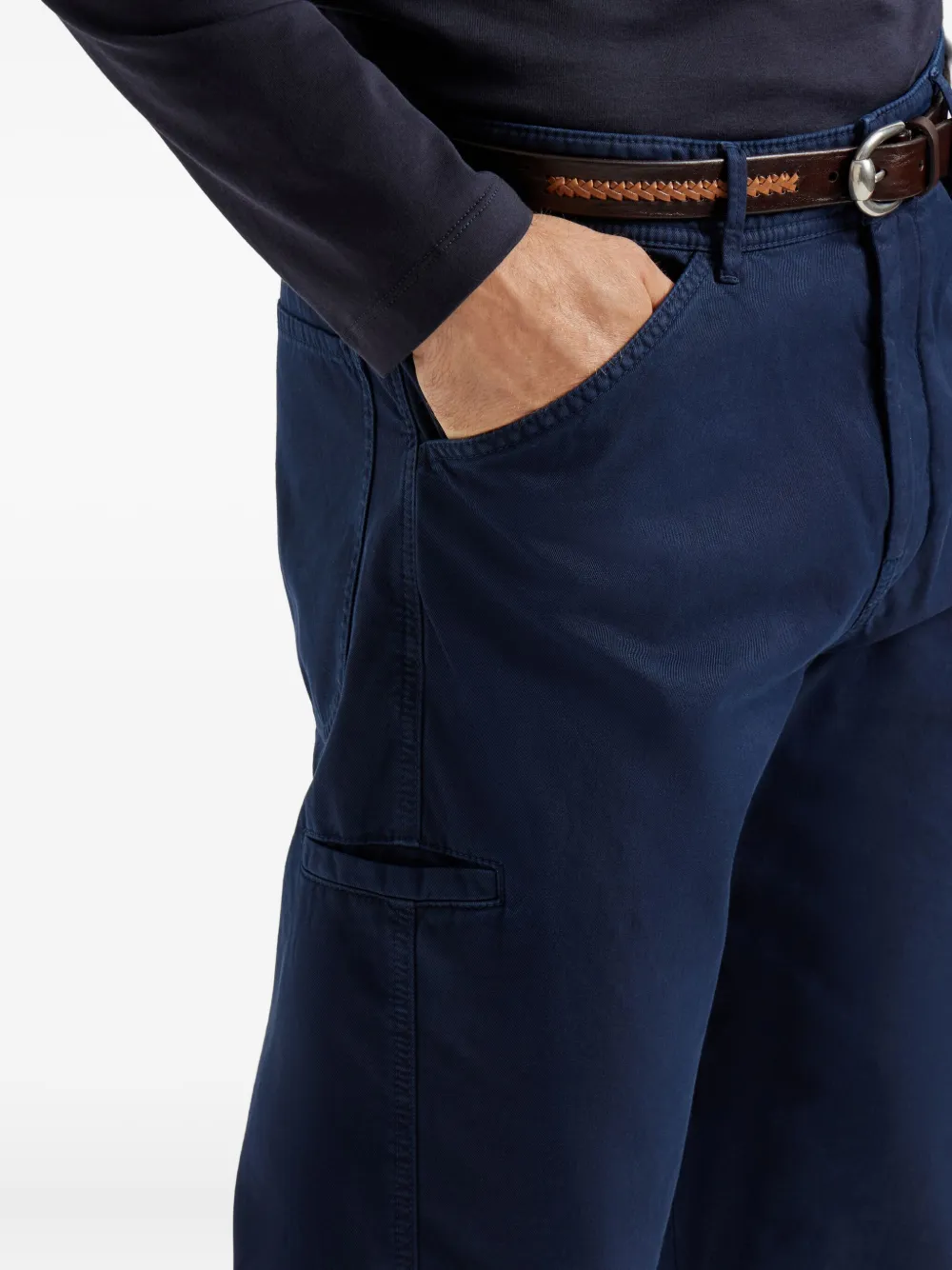 Brunello Cucinelli pocket gabardine trousers Blauw