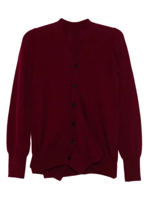 Yohji Yamamoto v-neck long-sleeved cardigan
