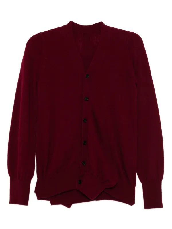 Yohji Yamamoto Vネック カーディガン | レッド | FARFETCH JP