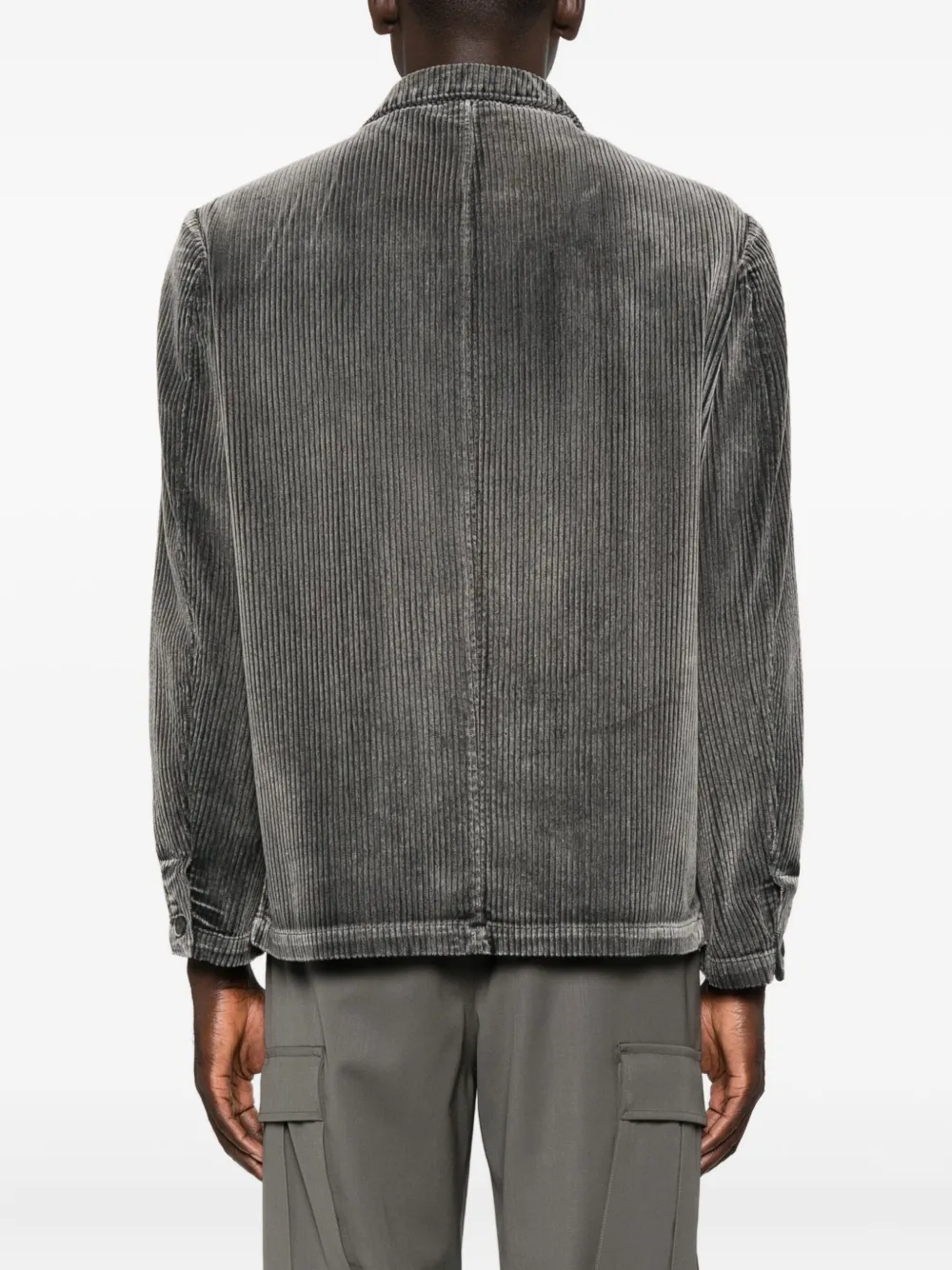 Barena Venezia Visal Osal Corduroy Pocket Overshirt In Gray