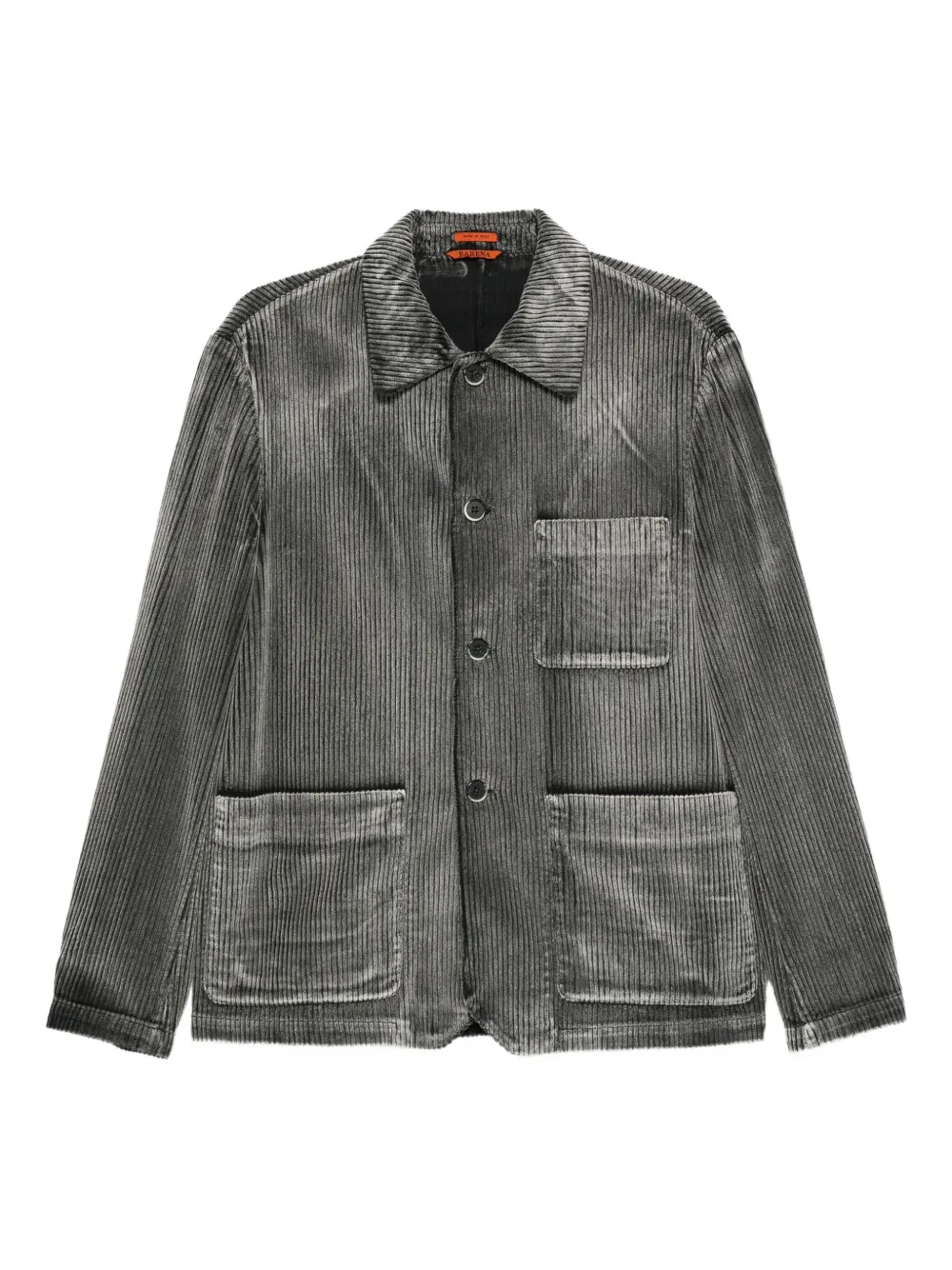 Barena Venezia Visal Osal Corduroy Pocket Overshirt In Gray