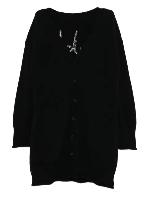 Yohji Yamamoto intarsia-knit cardi-coat