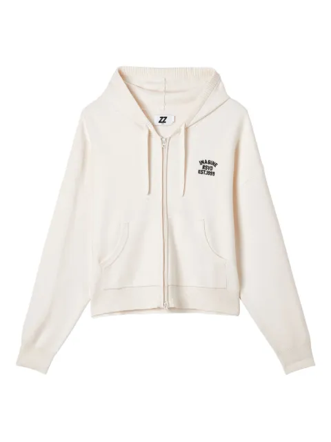 izzue hooded knitted top