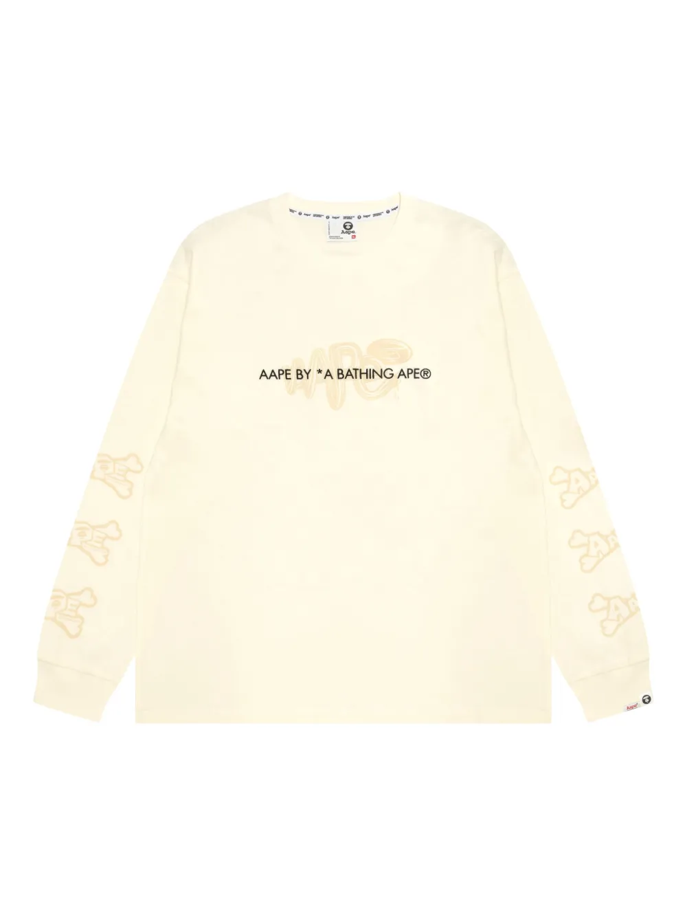 AAPE BY *A BATHING APE® graphic-print long-sleeve T-shirt | Neutrals | Image 1