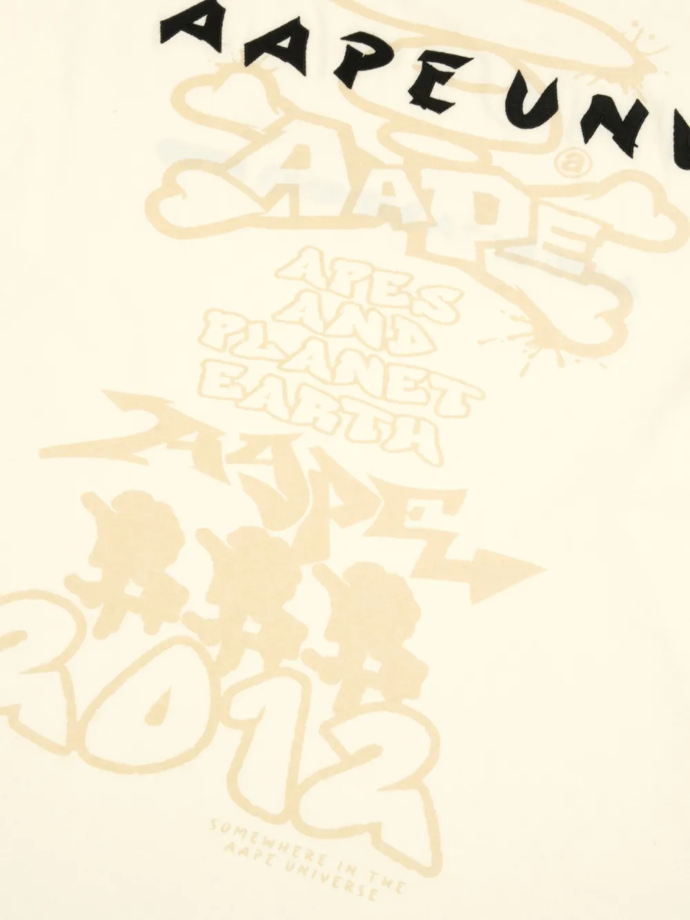 Aape By A Bathing Ape Graphic-print Long-sleeve T-shirt In Neutral