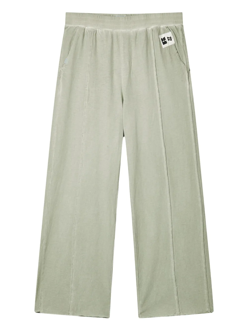 izzue frayed-detail pocket trousers | Green | Image 1