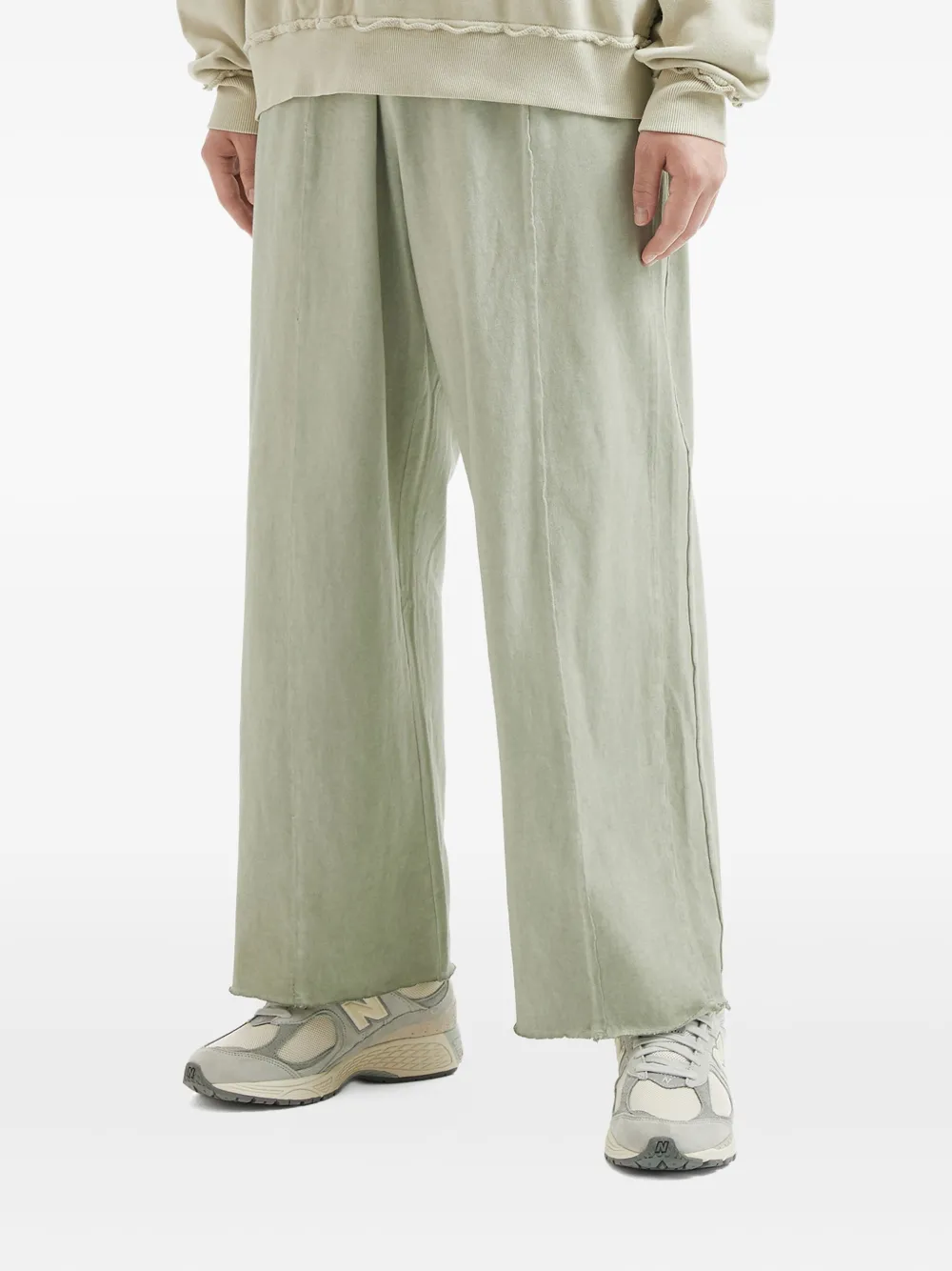 Izzue Frayed-detail Pocket Trousers In Green