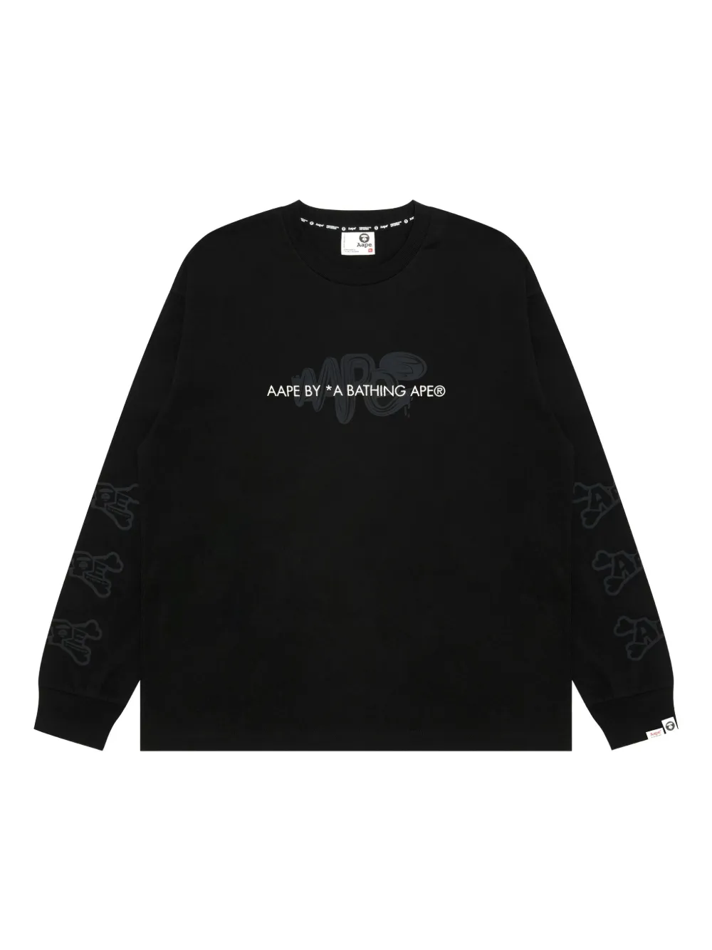 AAPE BY *A BATHING APE® logo-detail long-sleeve T-shirt | Black | Image 1