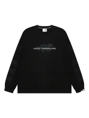 AAPE BY *A BATHING APE® long-sleeve Logo T-shirt | Black | FARFETCH AZ