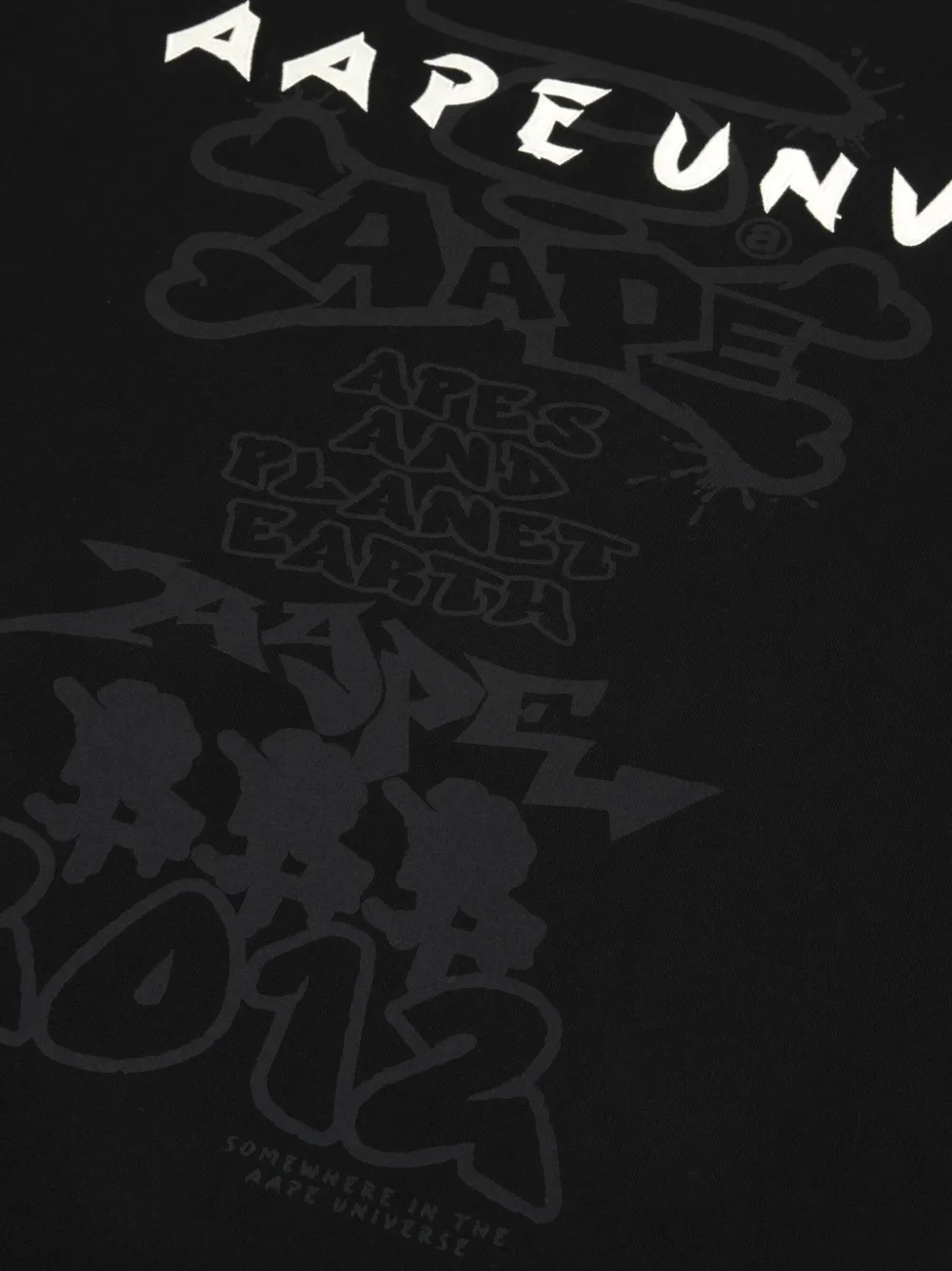 Aape By A Bathing Ape Logo-detail Long-sleeve T-shirt In Black