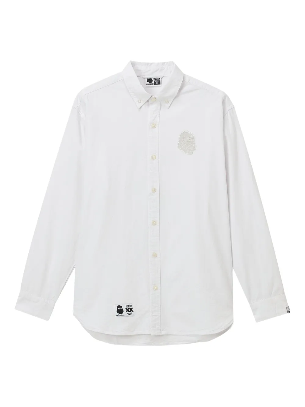 FINGERCROXX embroidered long-sleeve shirt | White | Image 1