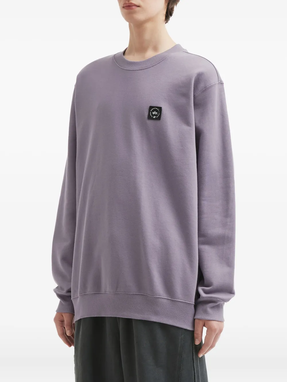 Izzue X Alpha Industries Logo-patch Sweatshirt In Purple