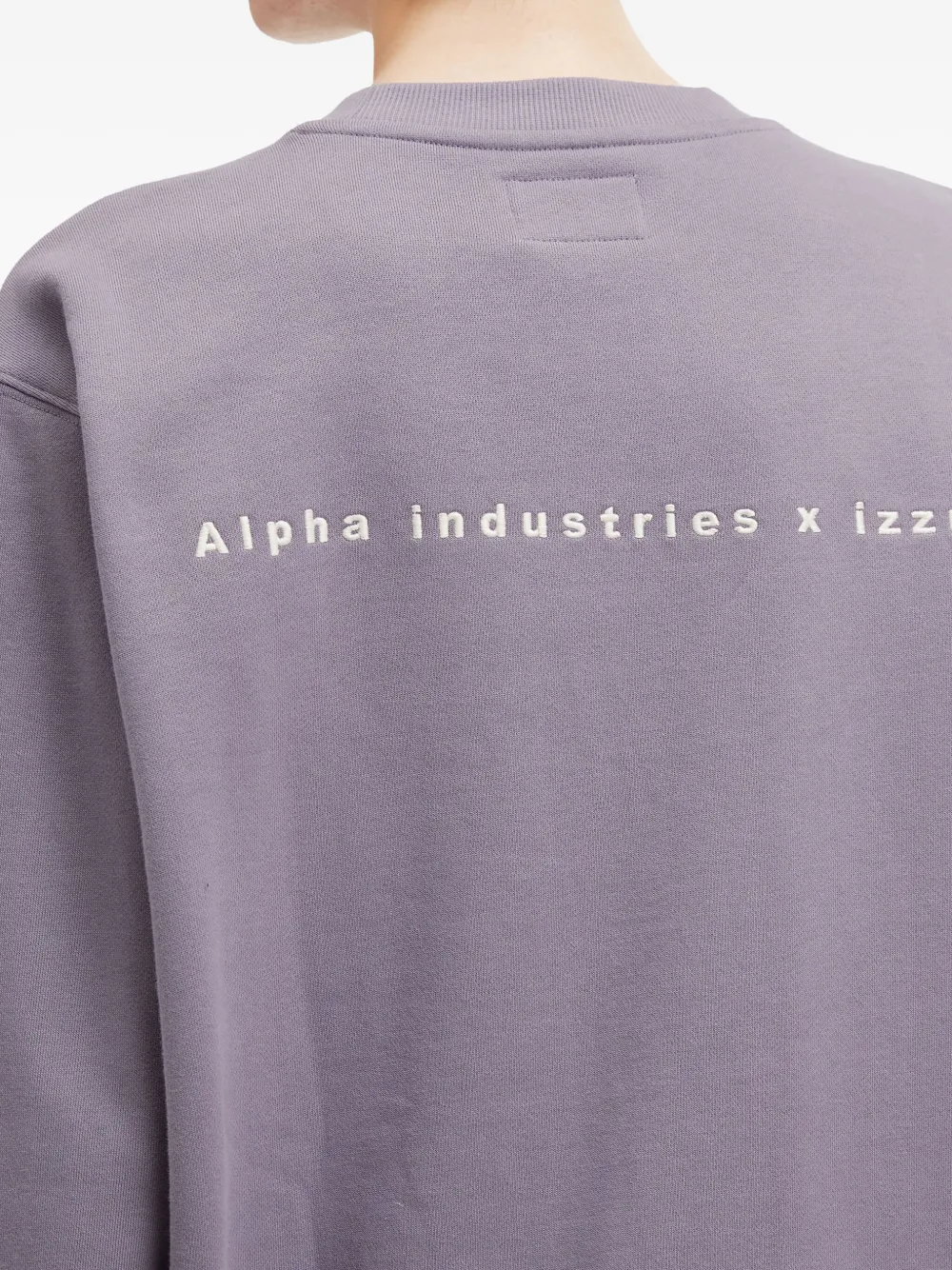 Izzue X Alpha Industries Logo-patch Sweatshirt In Purple