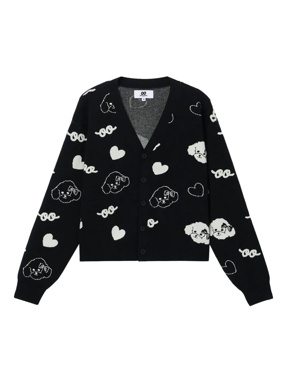 Chocoolate Button-up Cardigan In Black