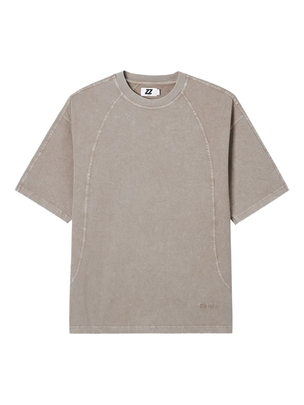 Izzue Curved-hem Cotton T-shirt In Neutral