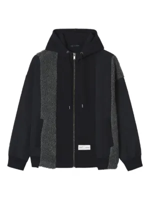 Auralee zip-up Cotton Hoodie | Black | FARFETCH BE